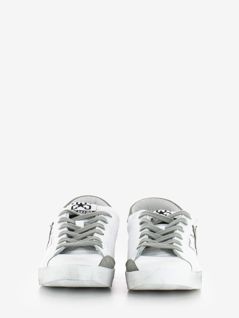 2STAR - Sneakers in pelle bianco / grigio