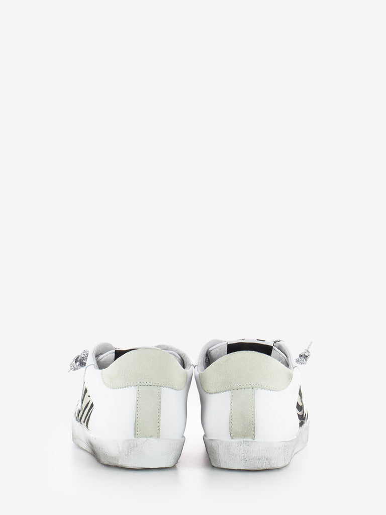 2STAR - Sneakers in pelle zebrato / bianco