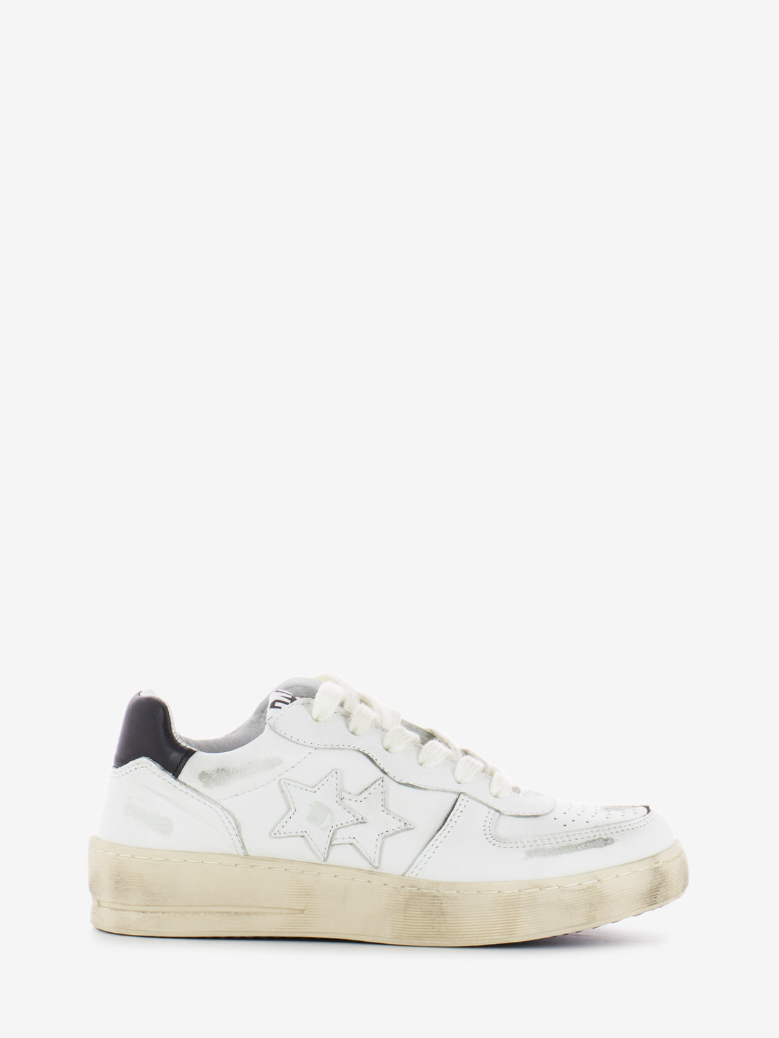 Sneakers Padel in pelle bianca / nero