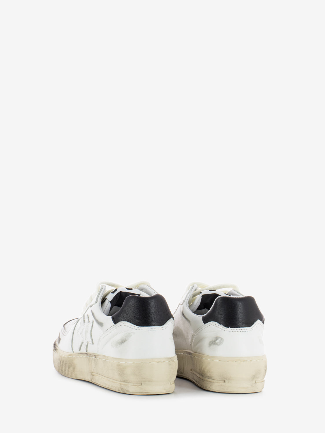 Sneakers Padel in pelle bianca / nero
