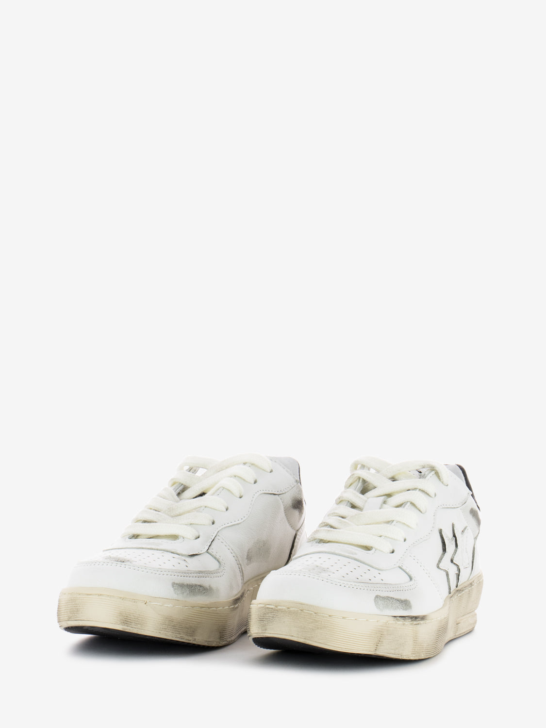 Sneakers Padel in pelle bianca / nero
