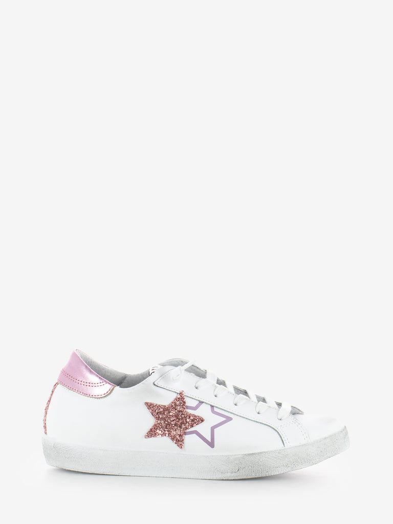 2STAR - Sneakers pelle bianco / rosa