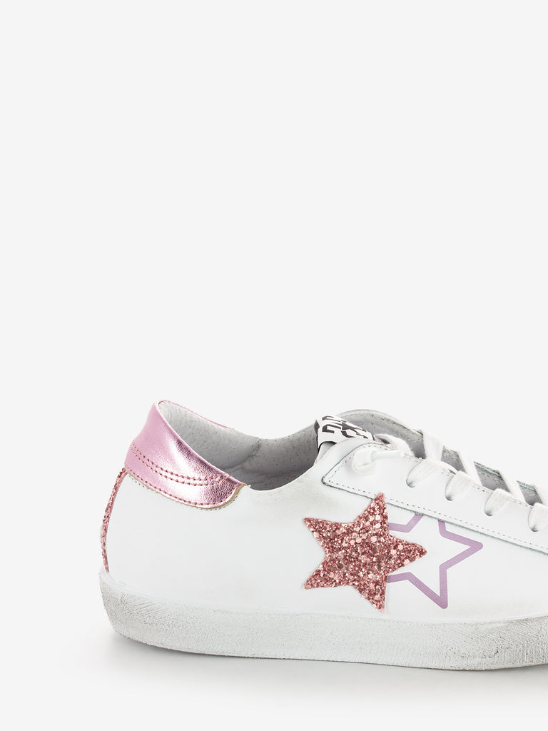 2STAR - Sneakers pelle bianco / rosa