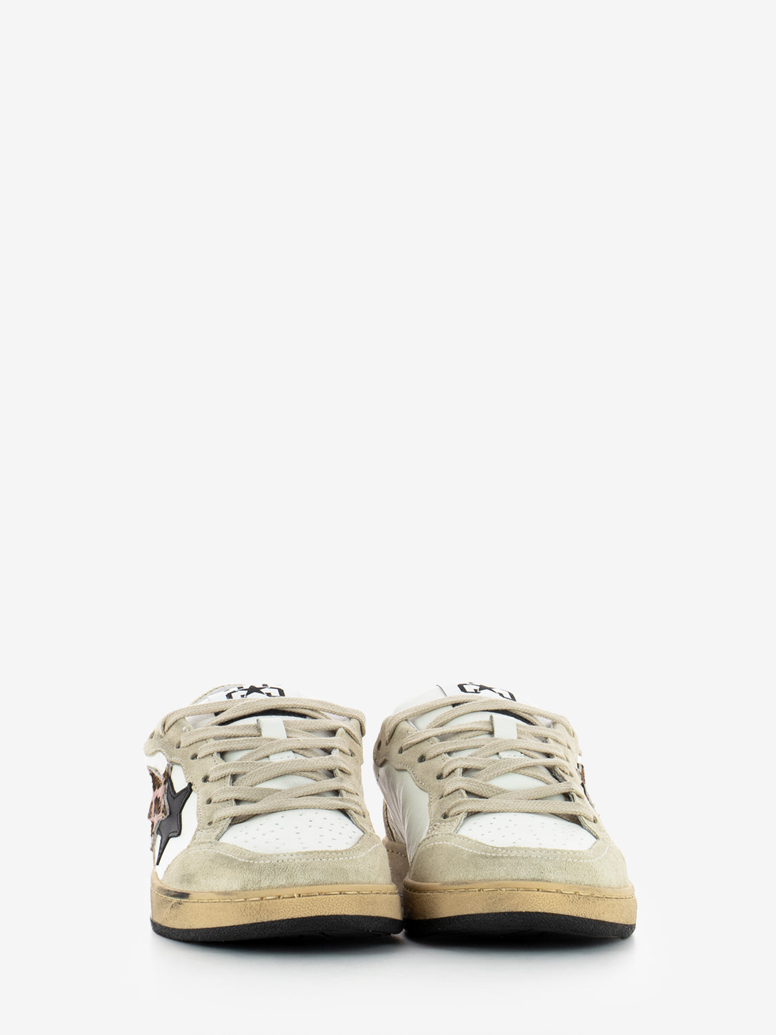 Sneakers Week star pelle bianca / leopardo