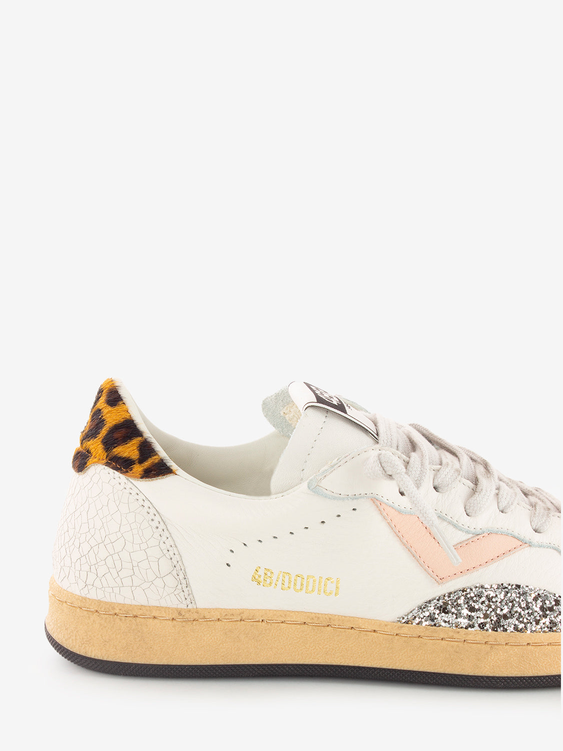 Sneaker Play New D148 Bianco / Leopardato / Rosa