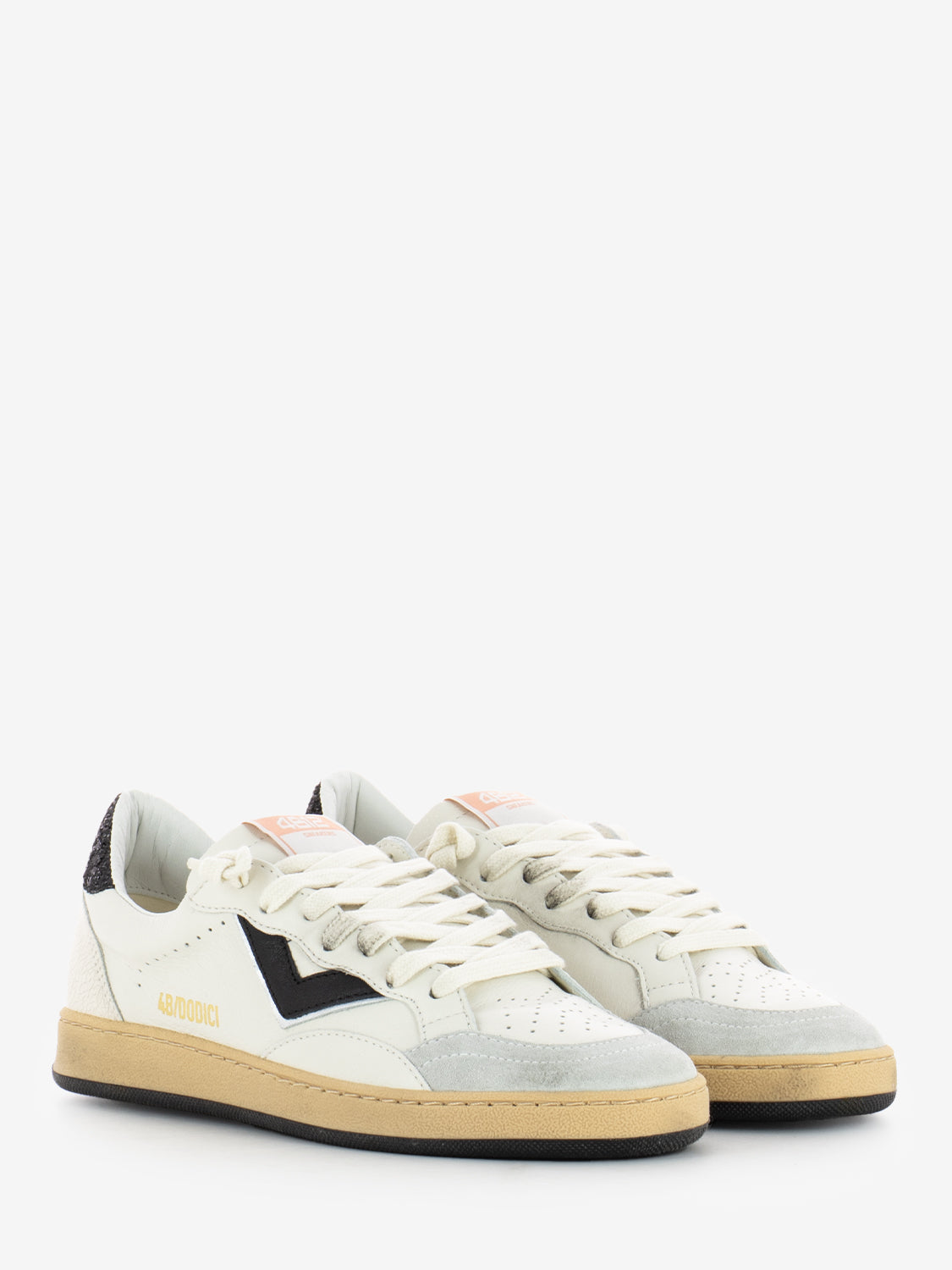 Play New D164 white / black glitter sneaker