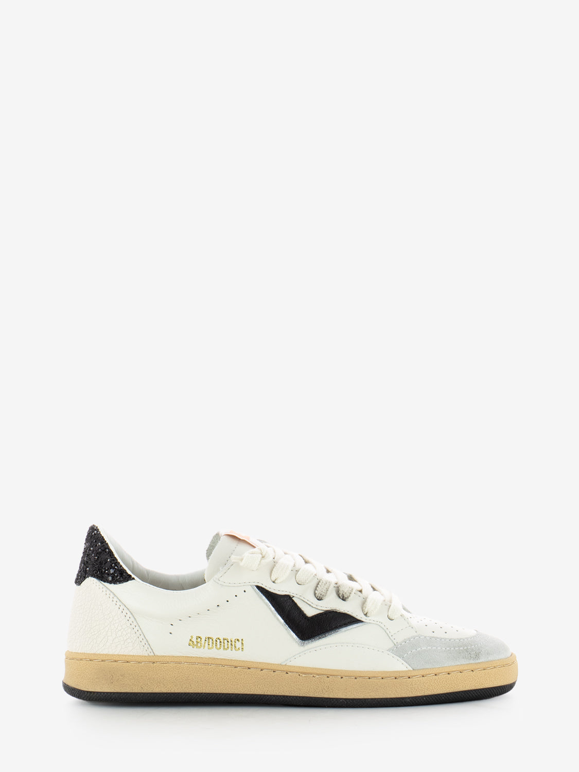 Play New D164 white / black glitter sneaker