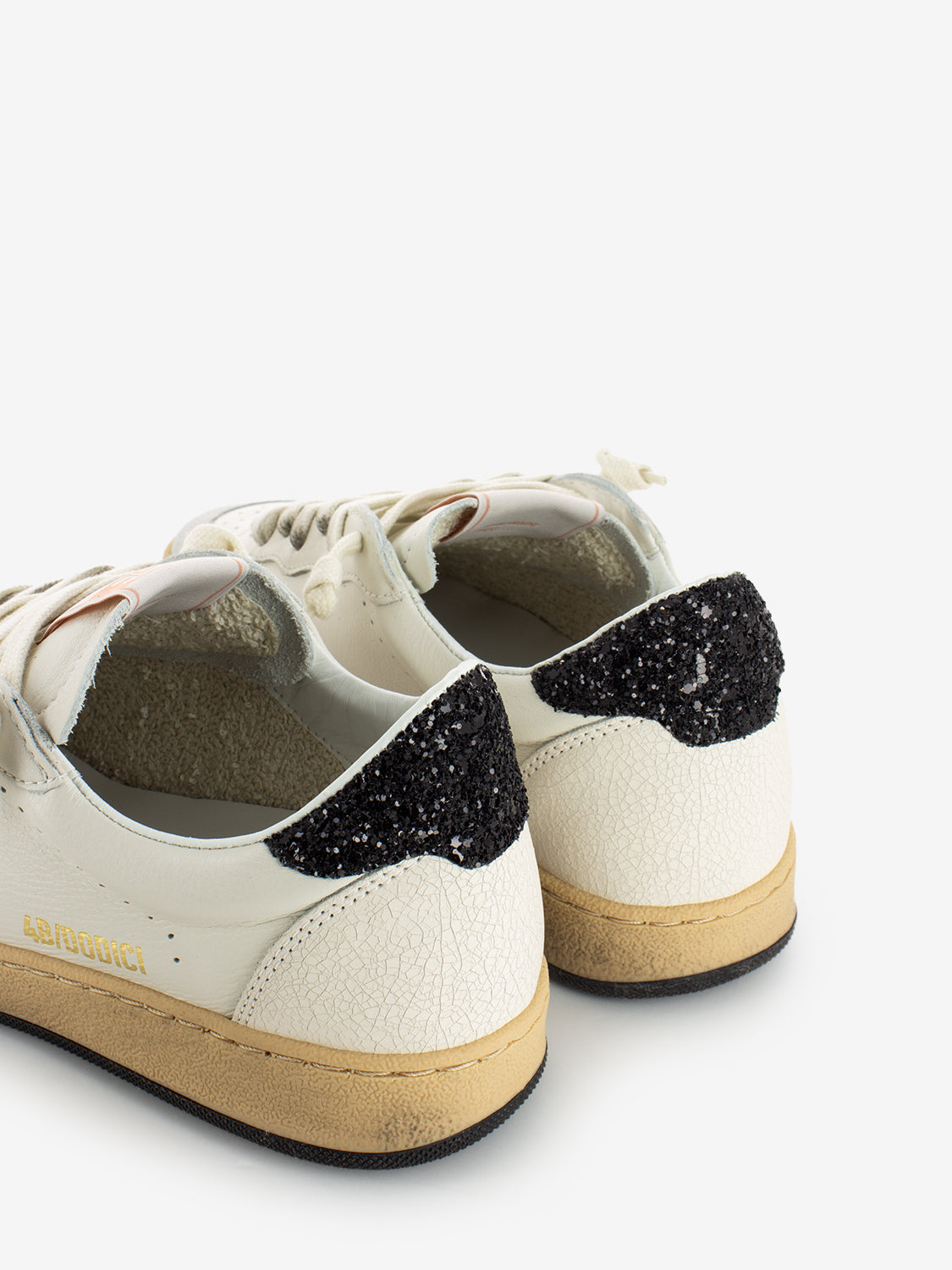 Play New D164 white / black glitter sneaker