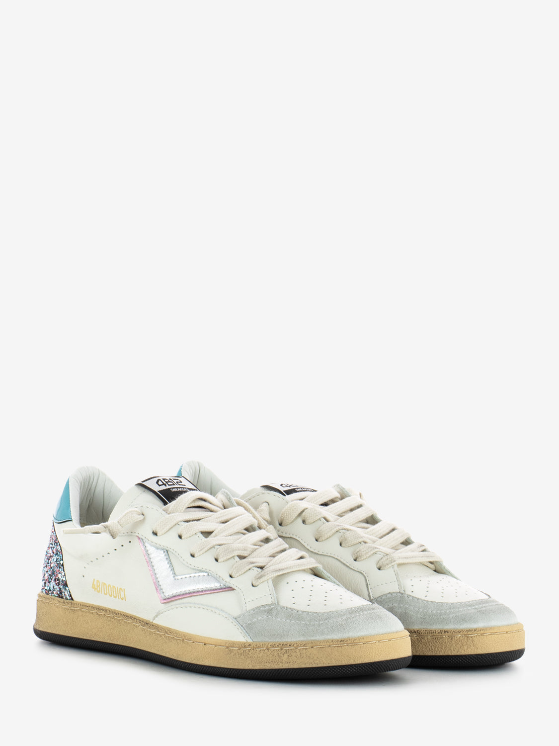 Play white / glitter / lake sneakers