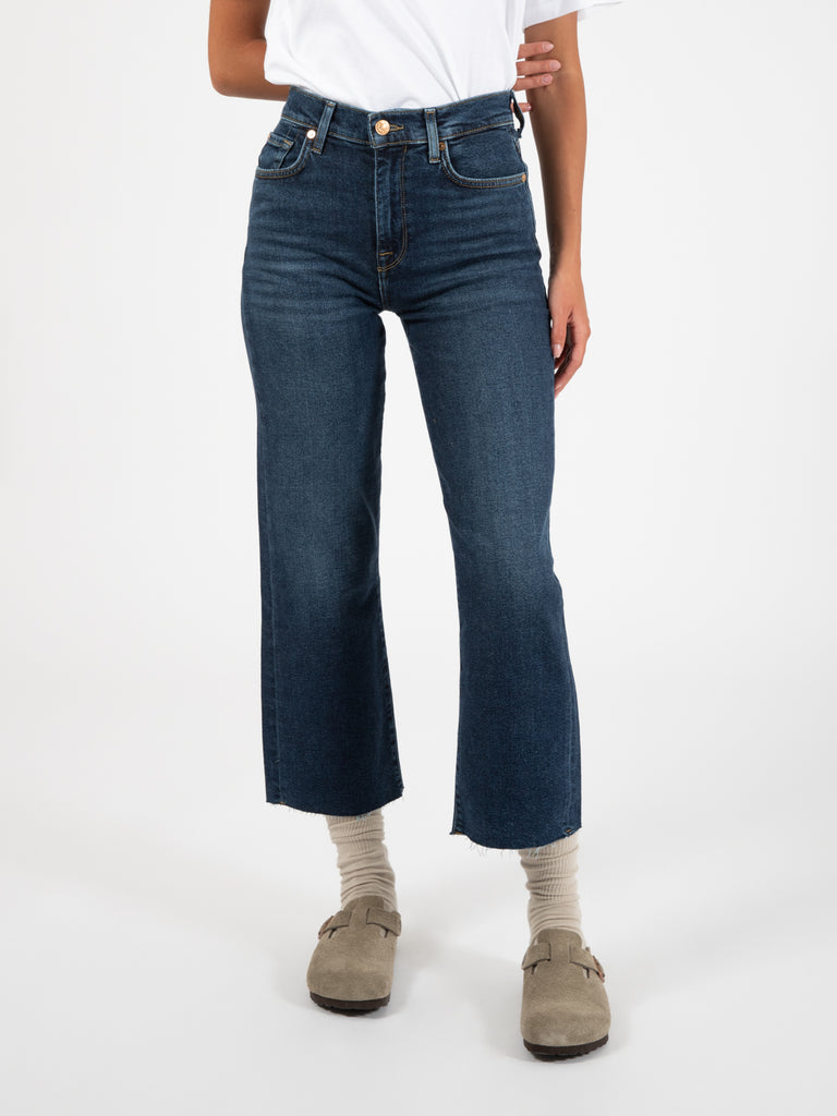 7 FOR ALL MANKIND - Cropped Alexa Luxe Vintage deep soul dark blue