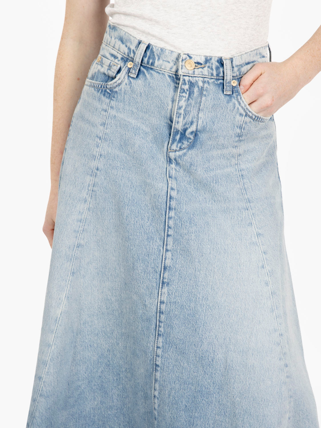 Drama skirt denim chiaro