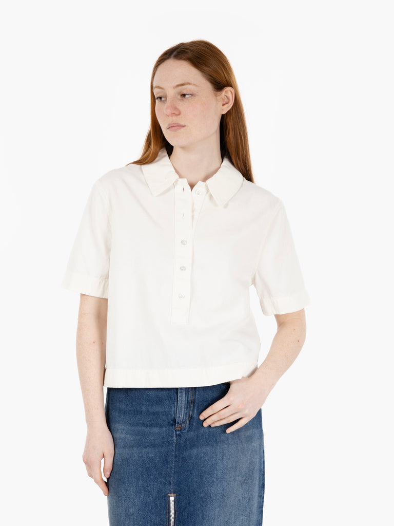 7 FOR ALL MANKIND - Polo lino e cotone Ostuni White