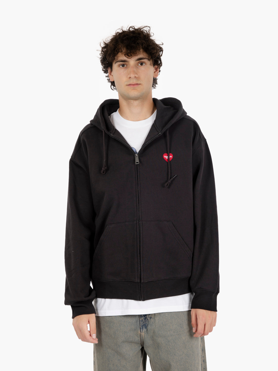 Hooded Heart II sweat jacket black