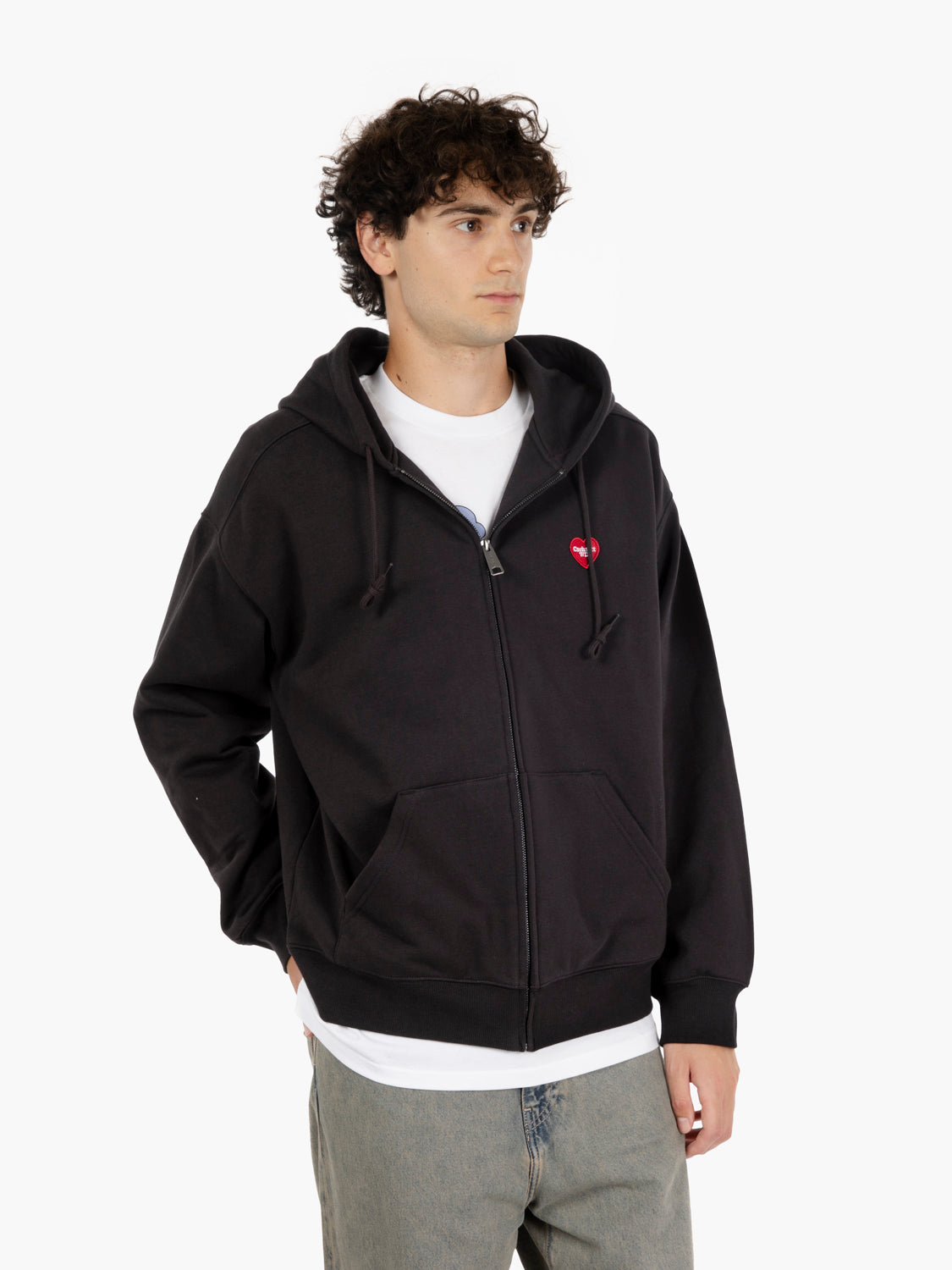 Hooded Heart II sweat jacket black