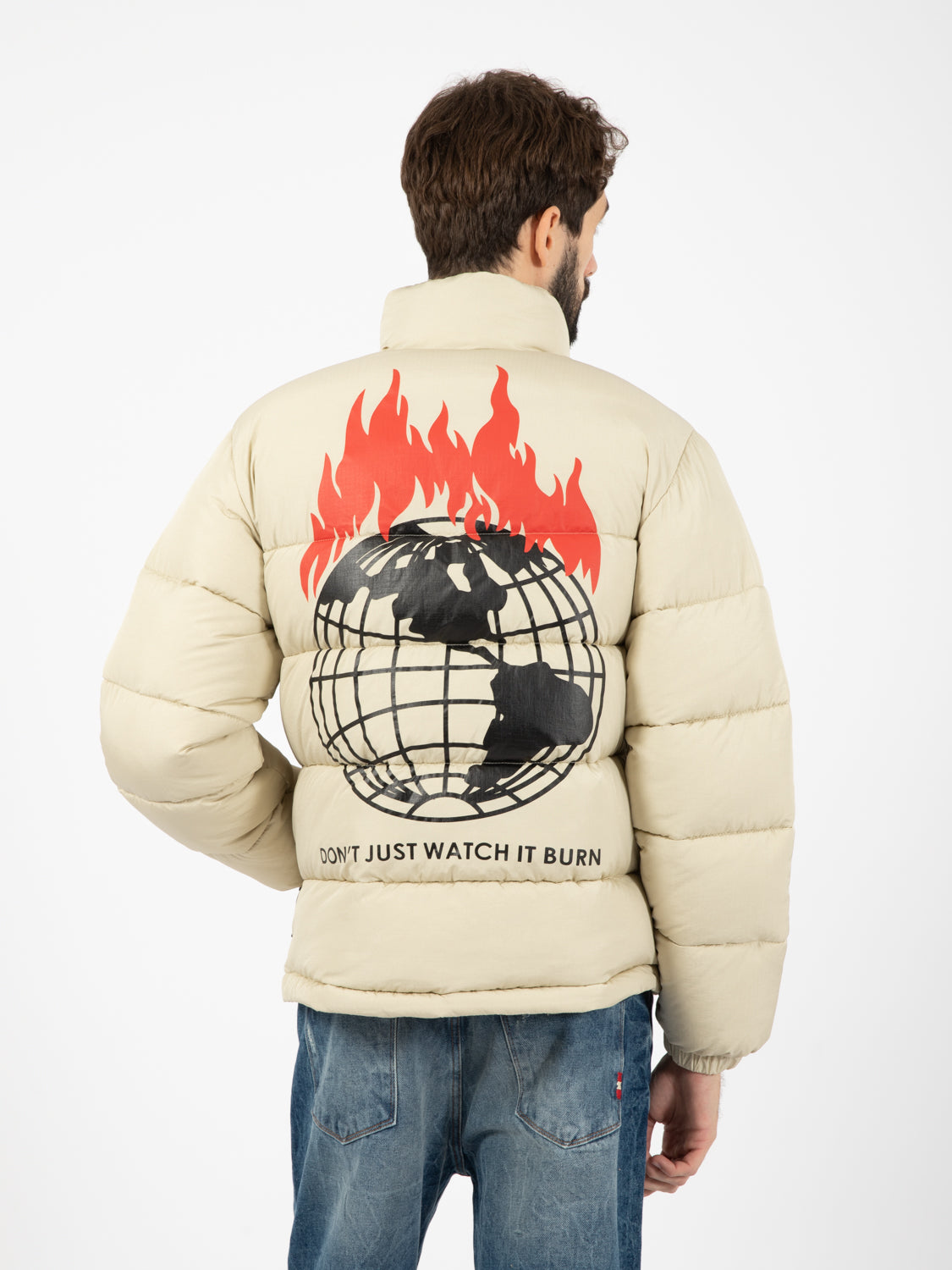 Piumino Don't just watch it burn puffer cream