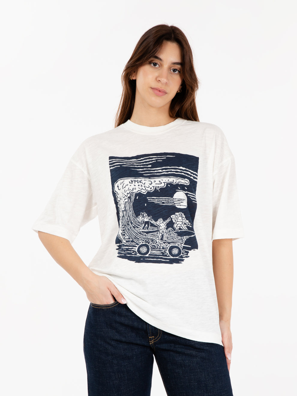 On the Mountain pass white t-shirt