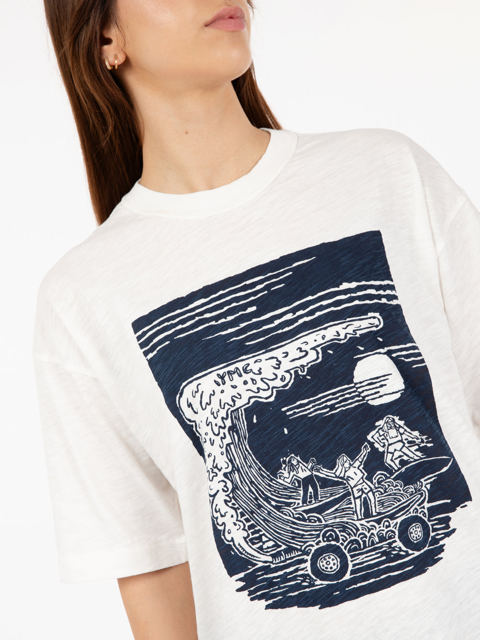 On the Mountain pass white t-shirt