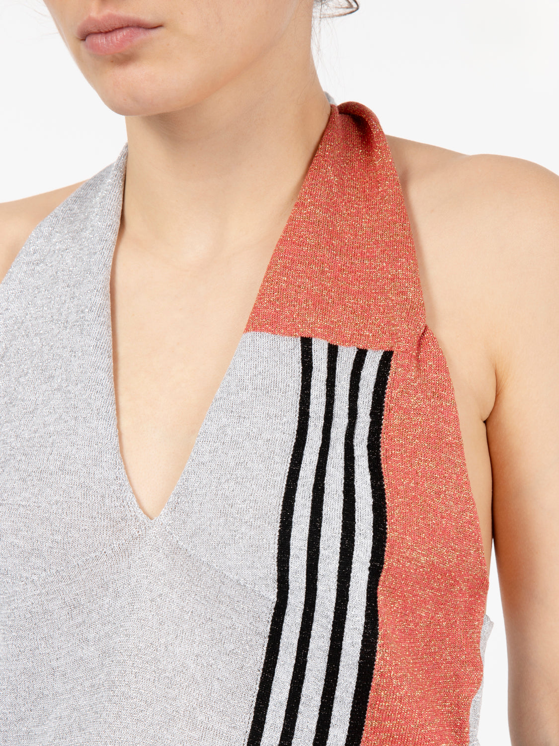 Top lurex righe carioca multicolor
