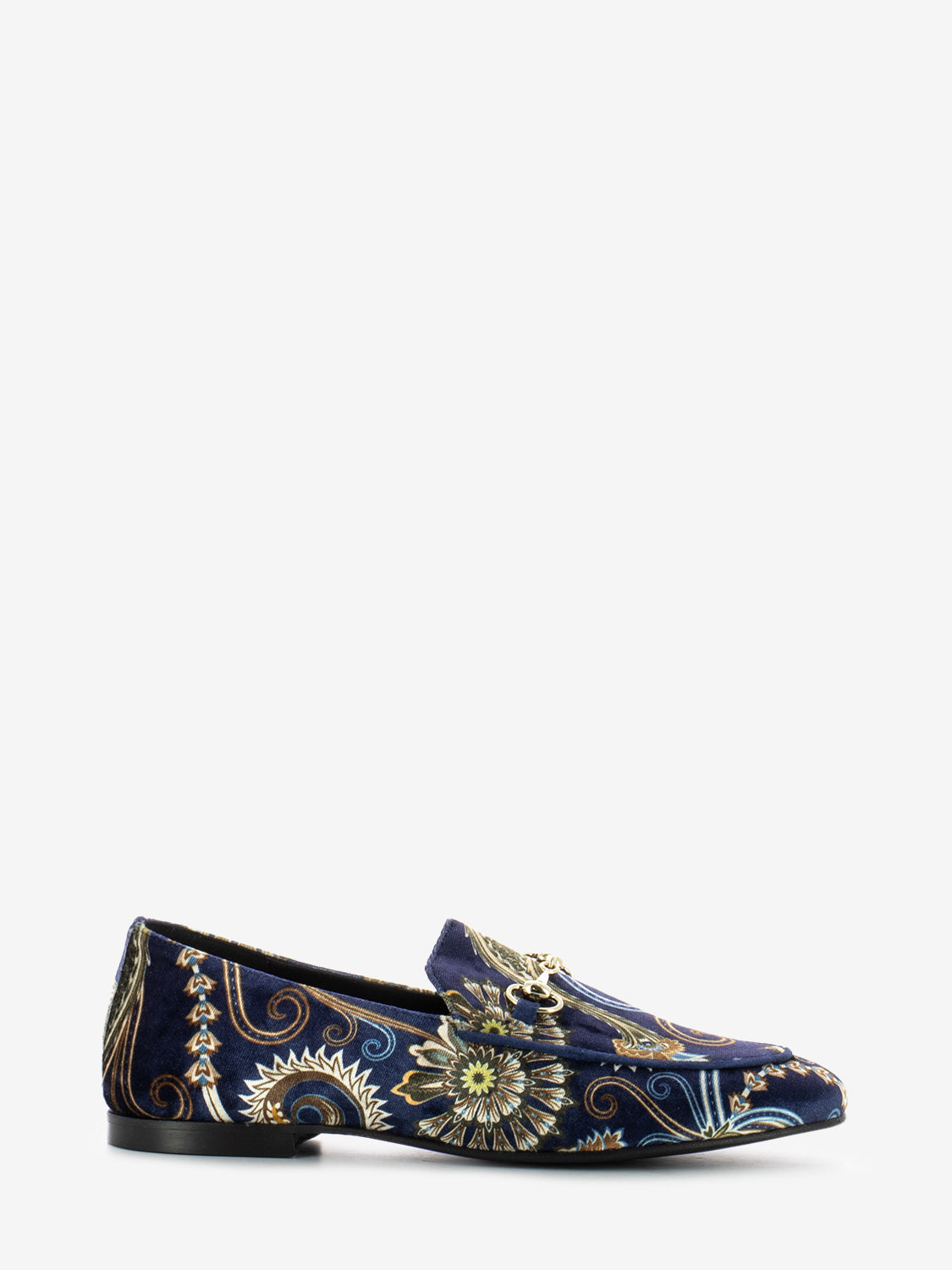 Mocassini Vanessa in velluto blu