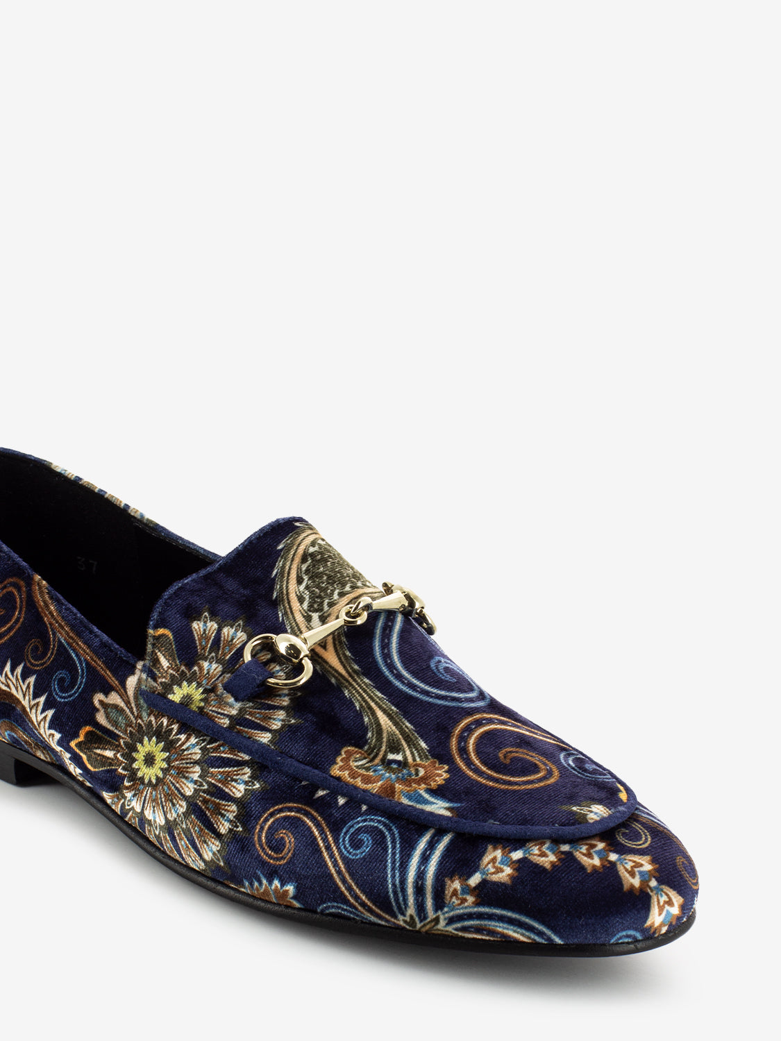 Mocassini Vanessa in velluto blu