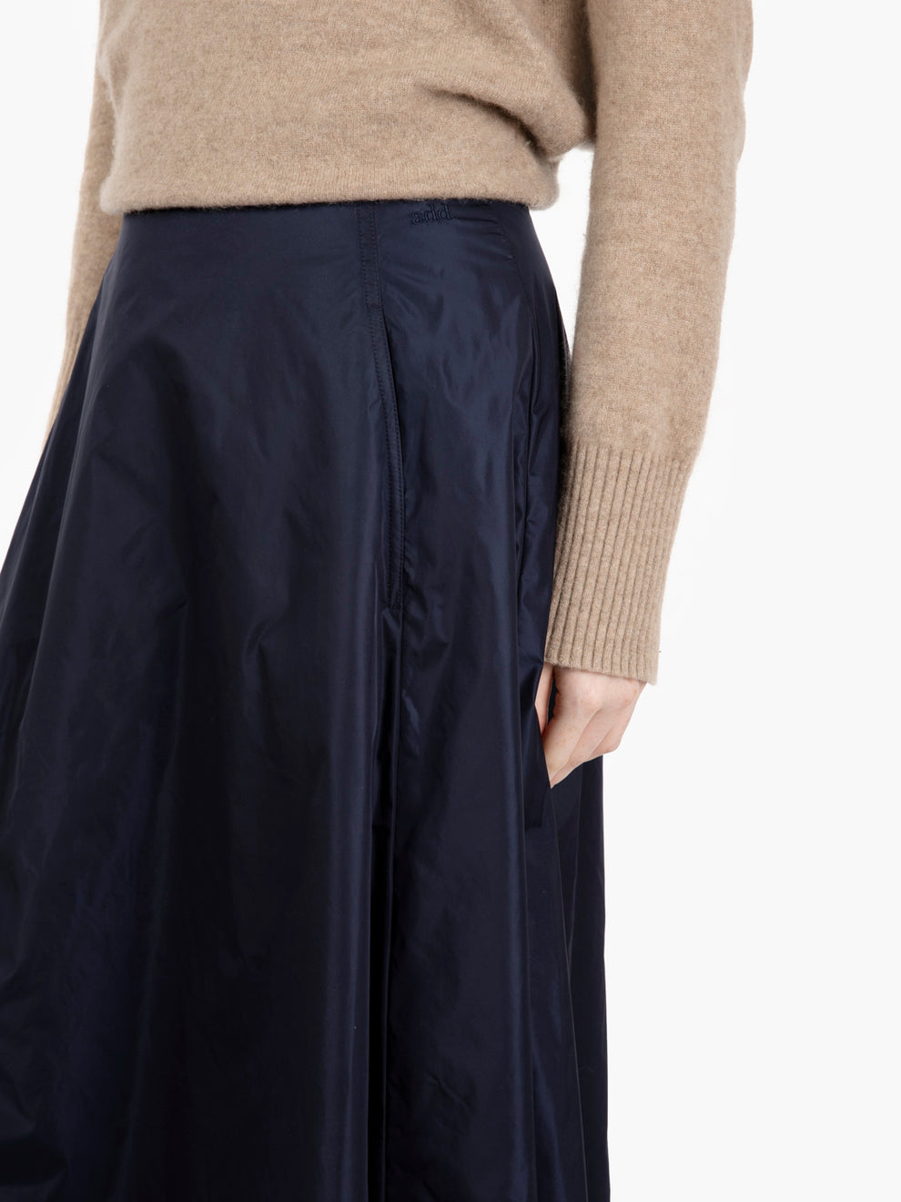 Pacific blue padded midi skirt