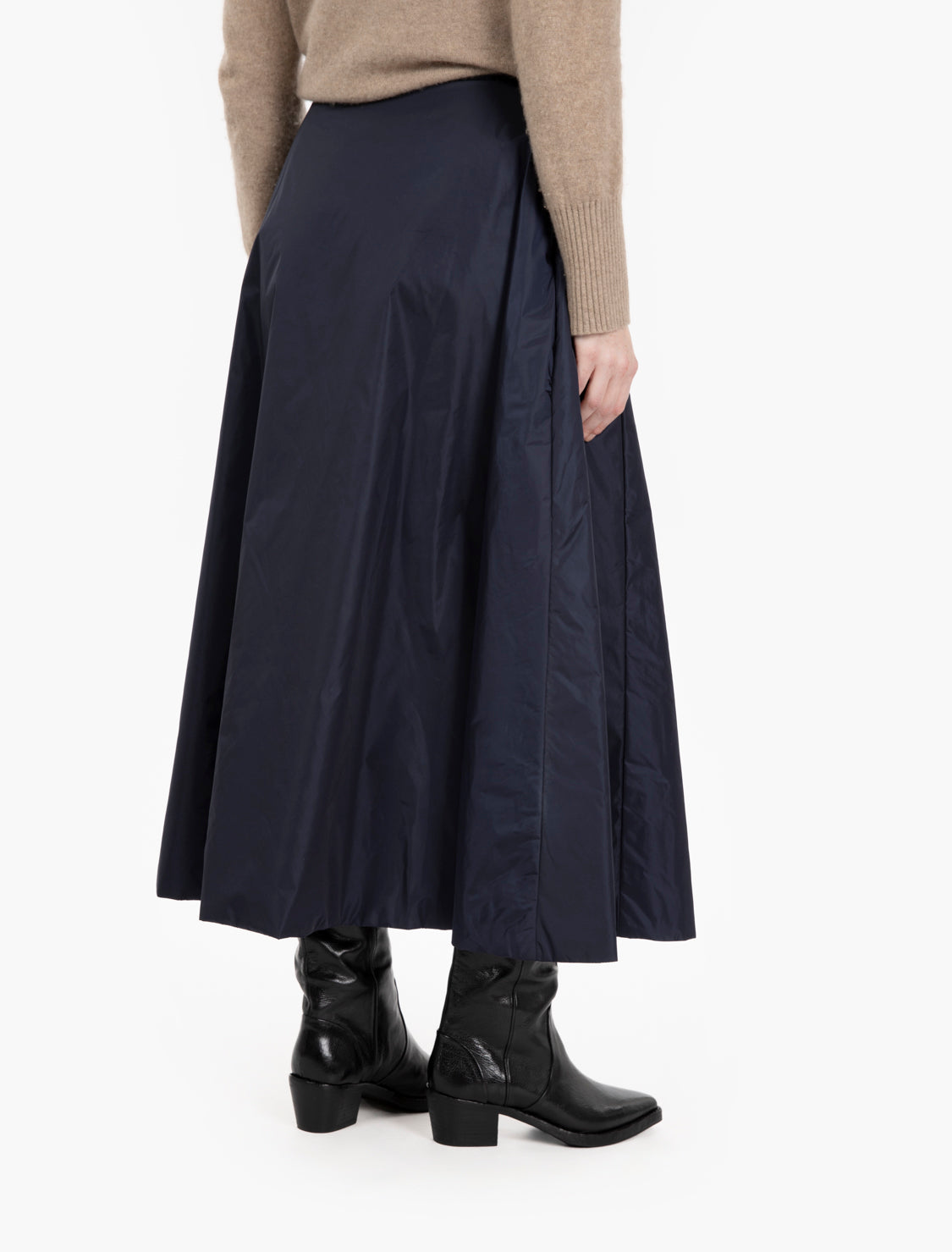 Pacific blue padded midi skirt
