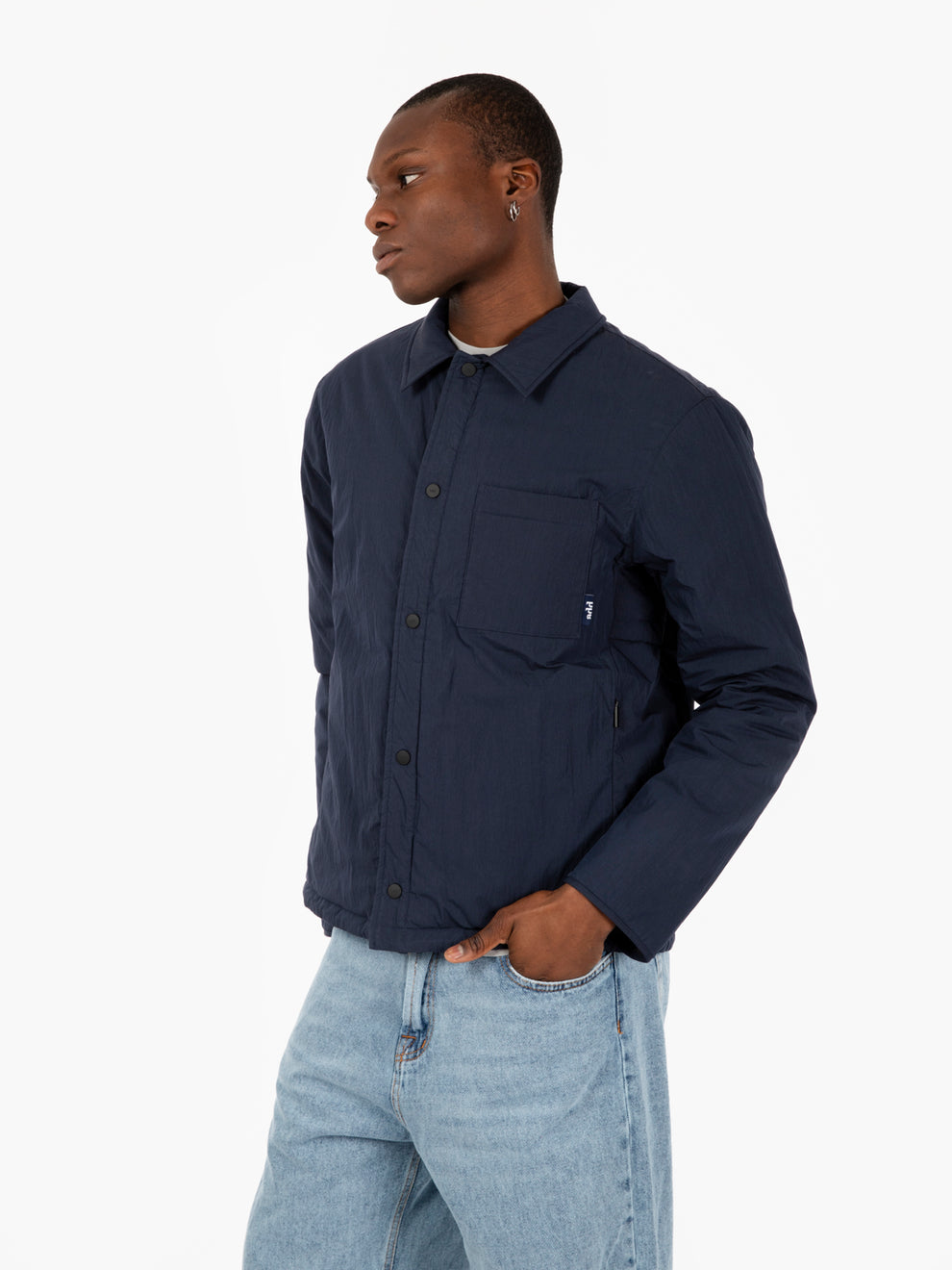 Padded overshirt deep water