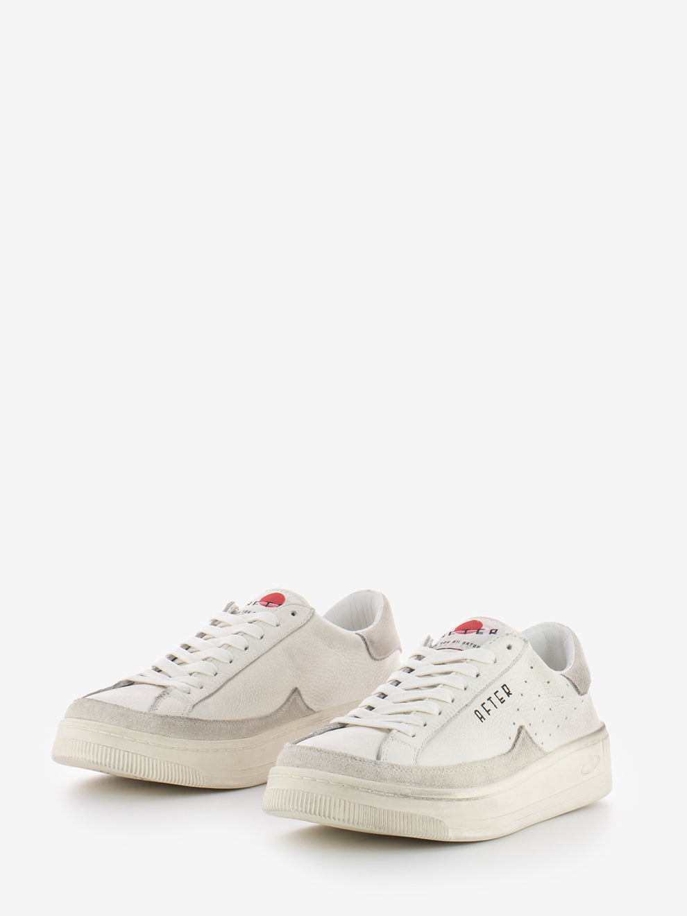 Sneakers Saturno basic bicolor ivory / dirty grey