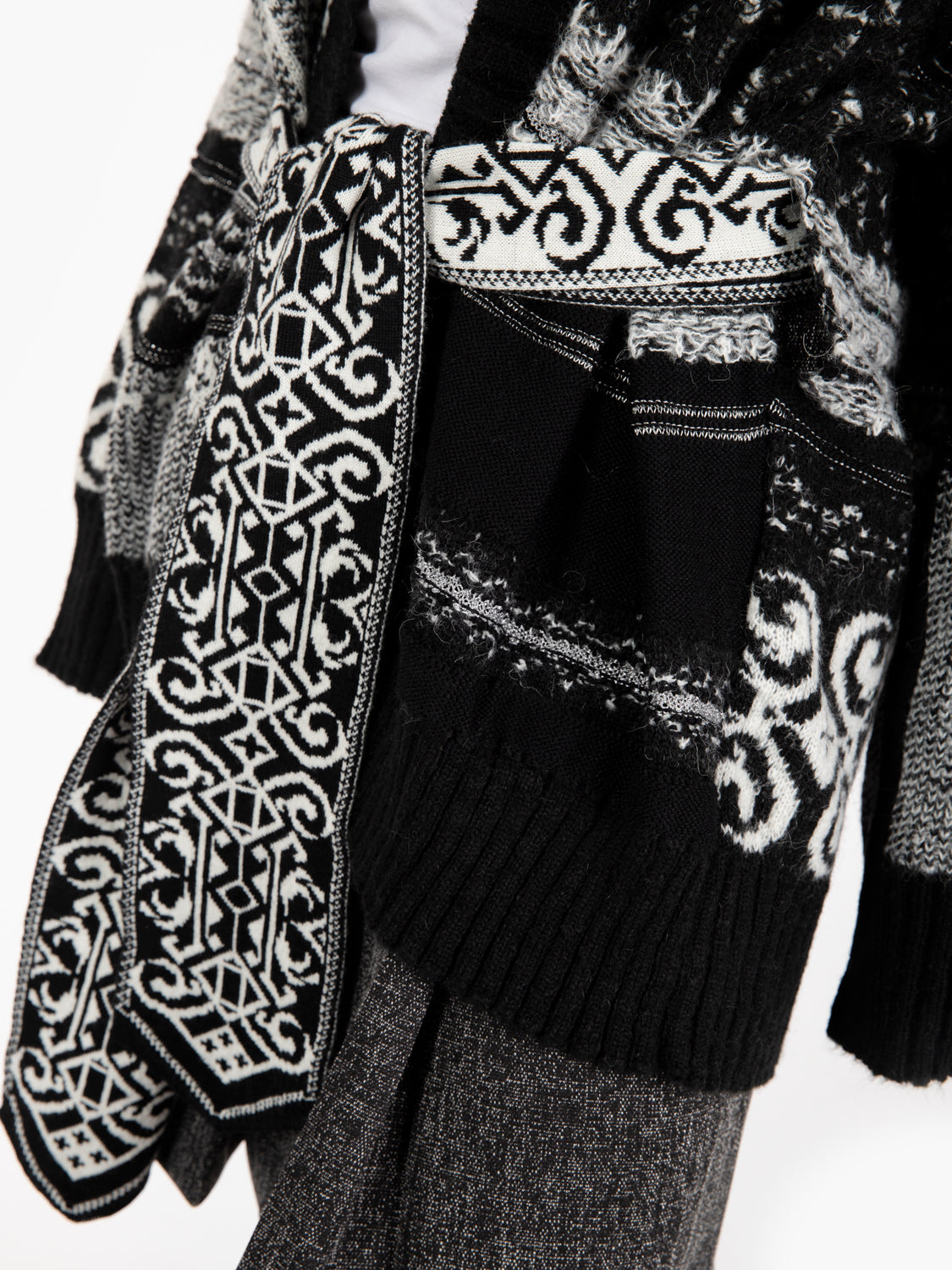 Cardigan con cintura nero