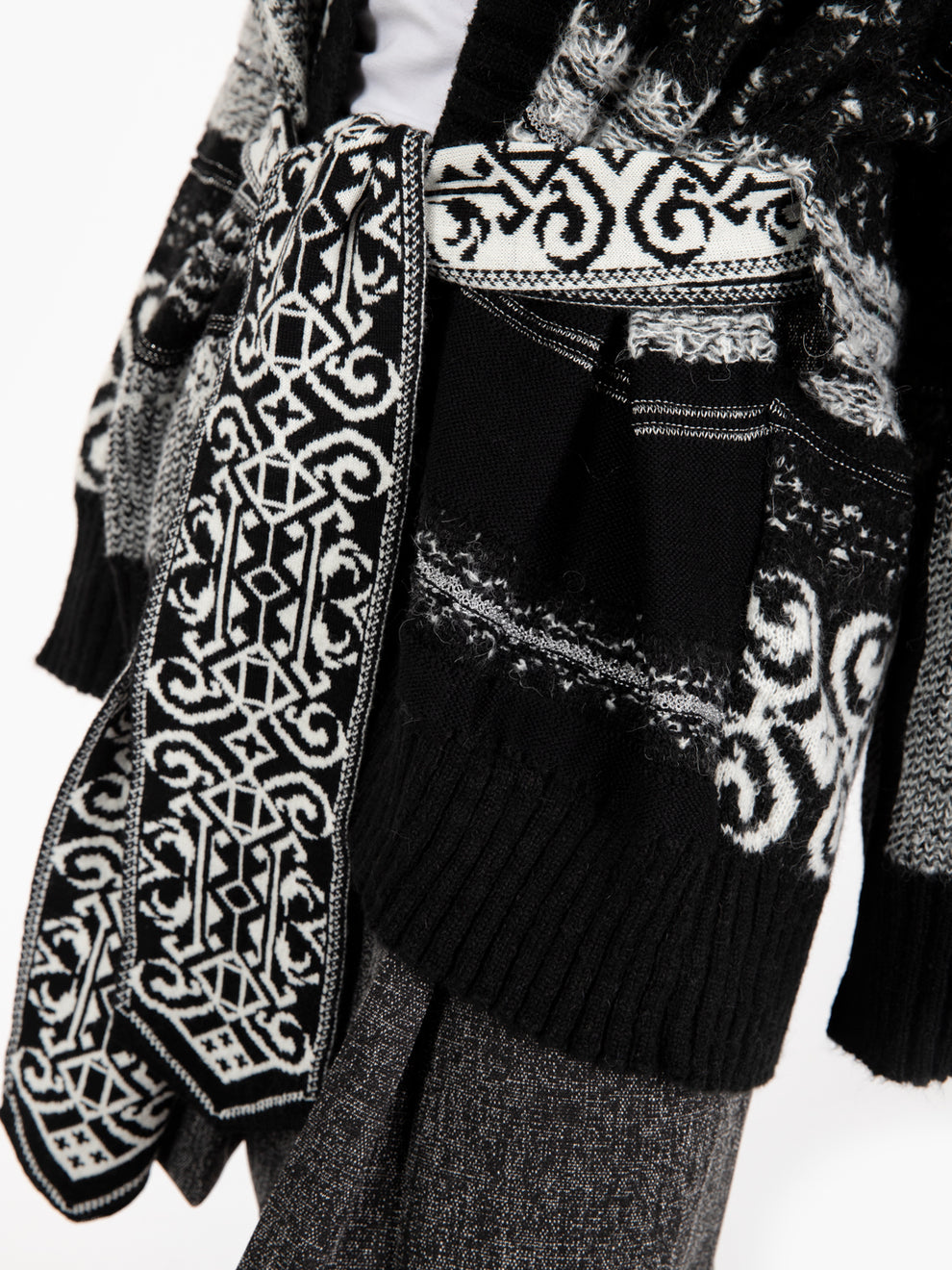 Cardigan con cintura nero