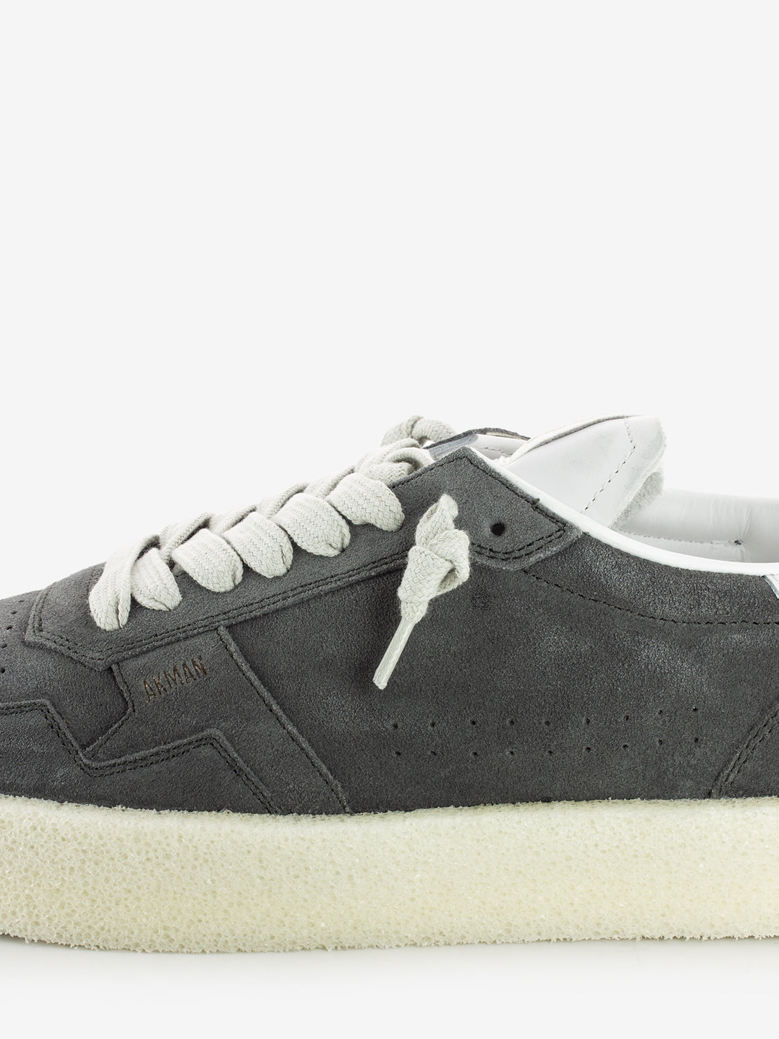 Suede delavè calf black / white