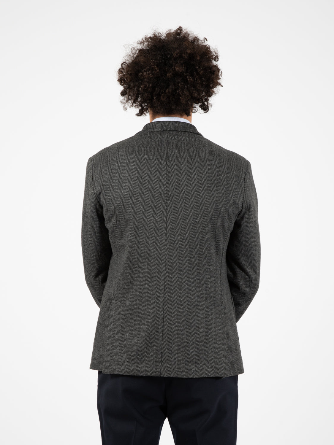 Giacca spinata jersey grigio