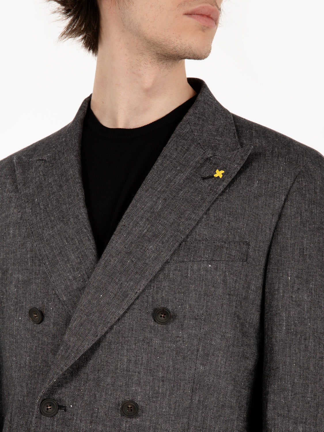 Blazer doppiopetto denim black