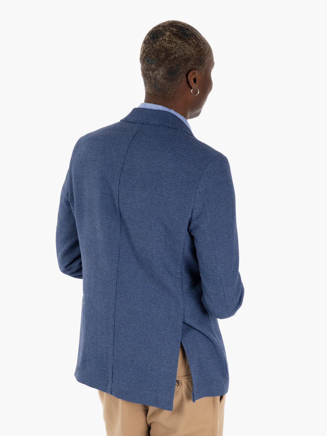 Blazer monopetto operato blu
