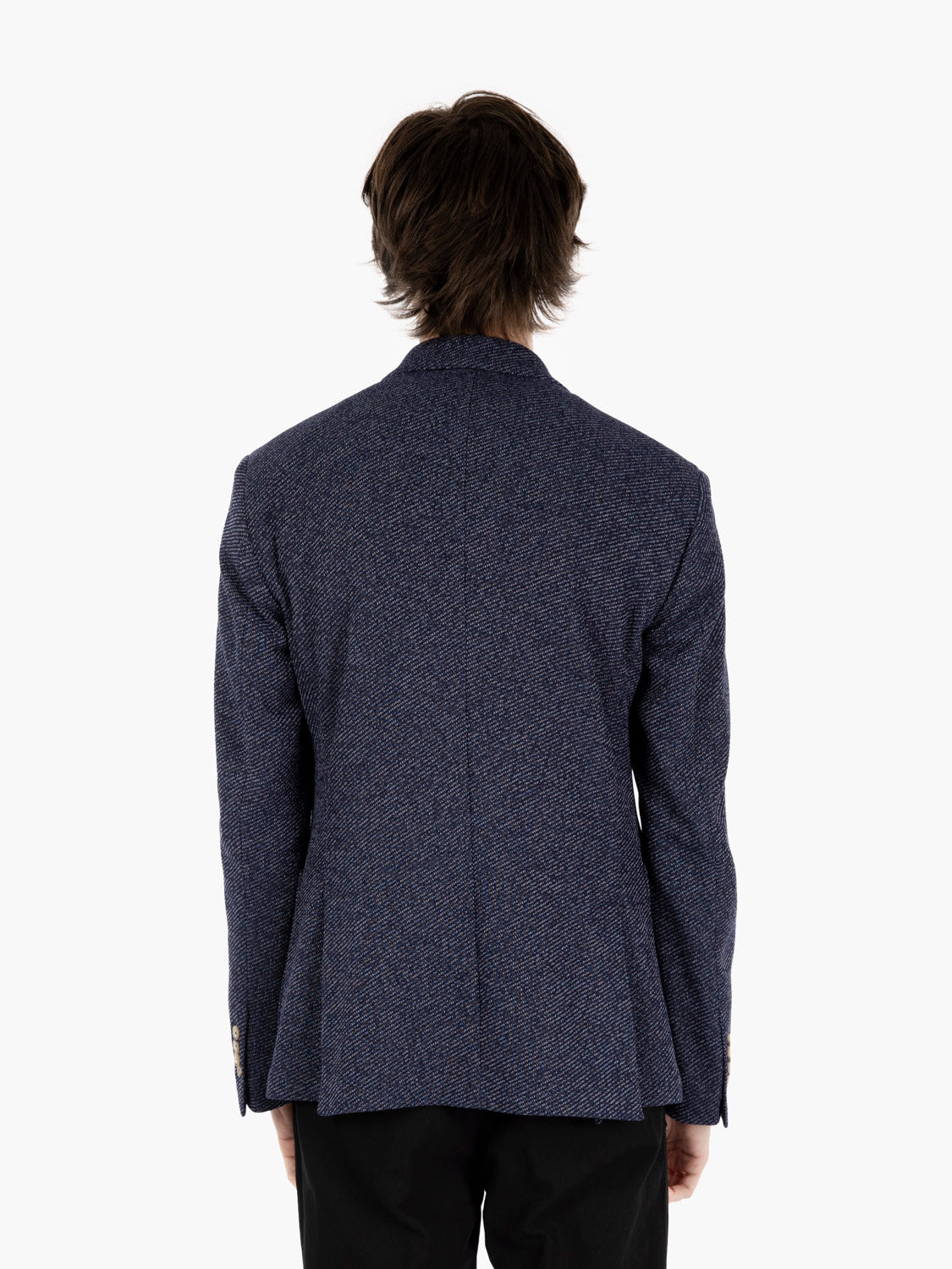 Blazer monopetto operato navy