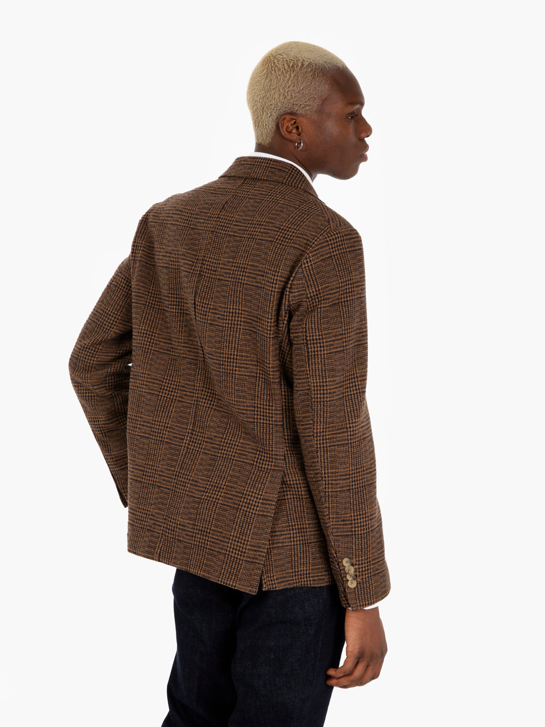Blazer operato Principe di Galles moro / mattone