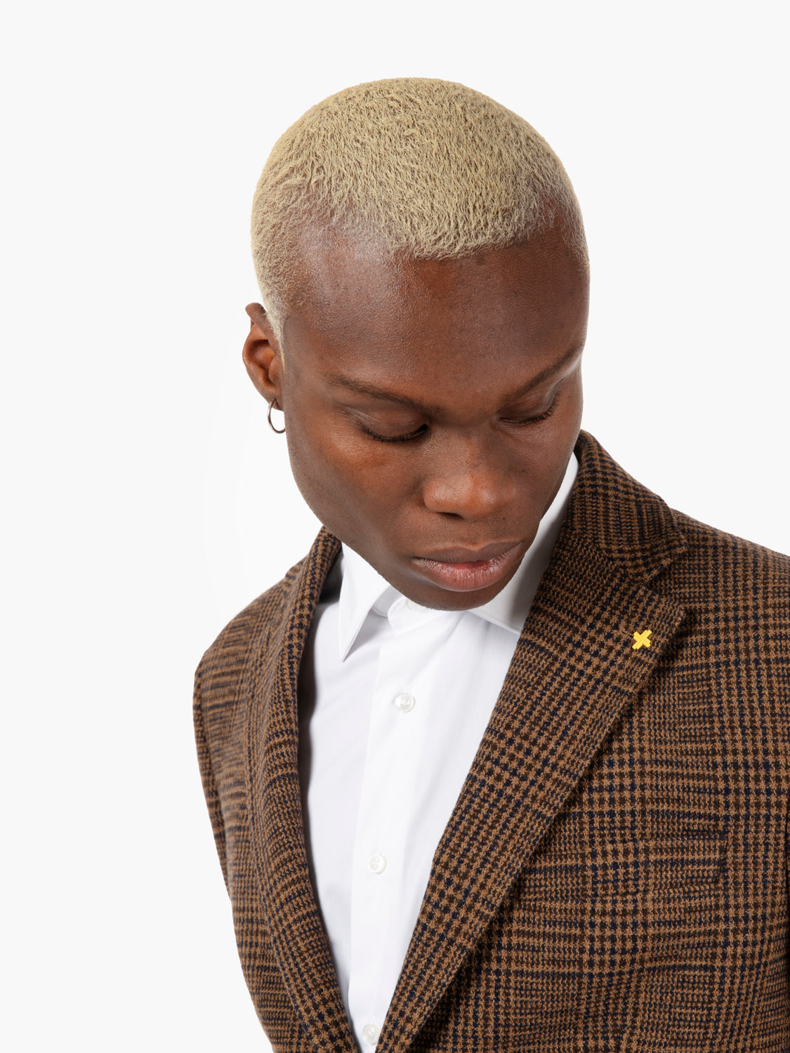 Blazer operato Principe di Galles moro / mattone