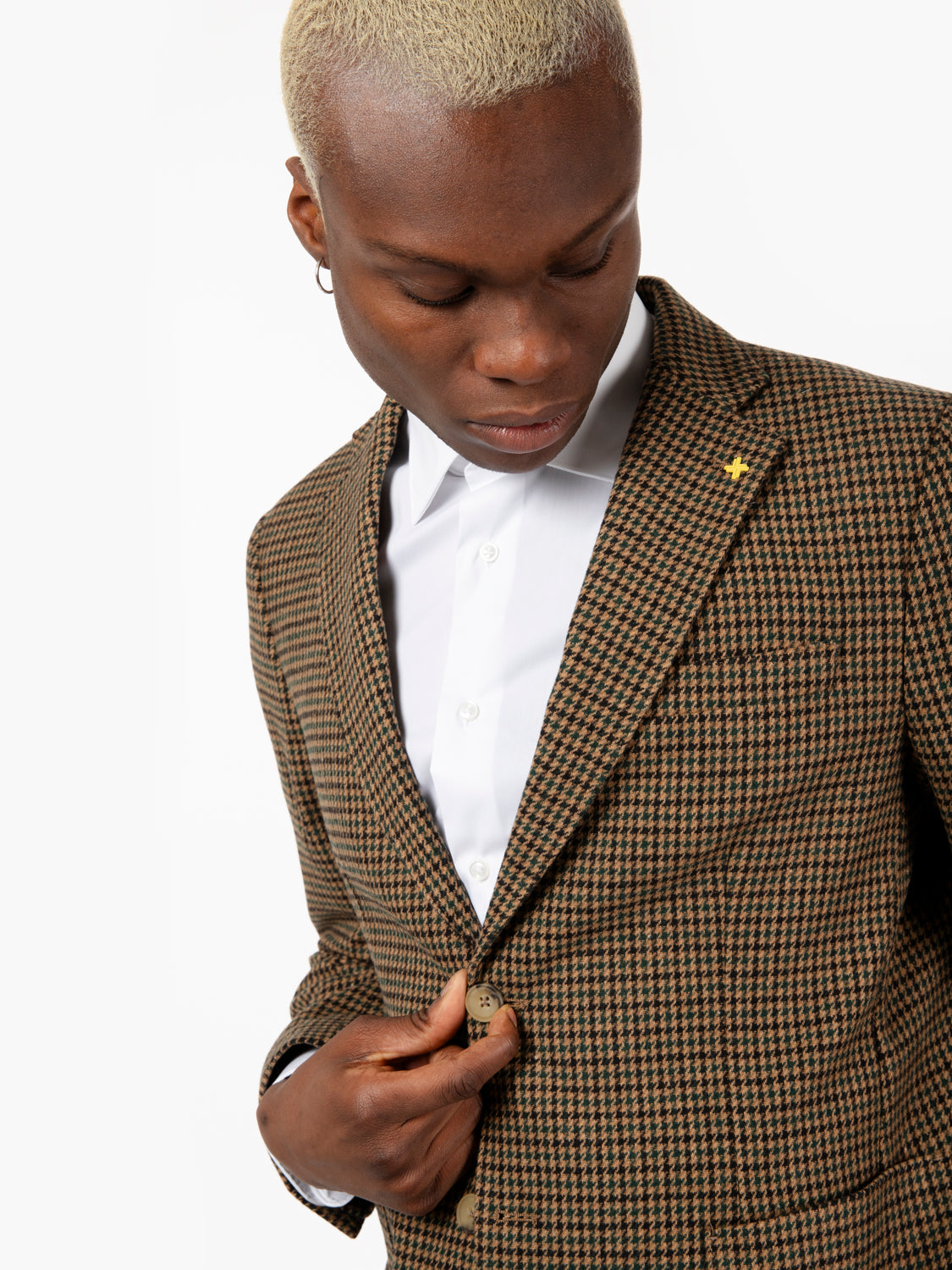 Dark Brown/Green Prince of Wales Blazer