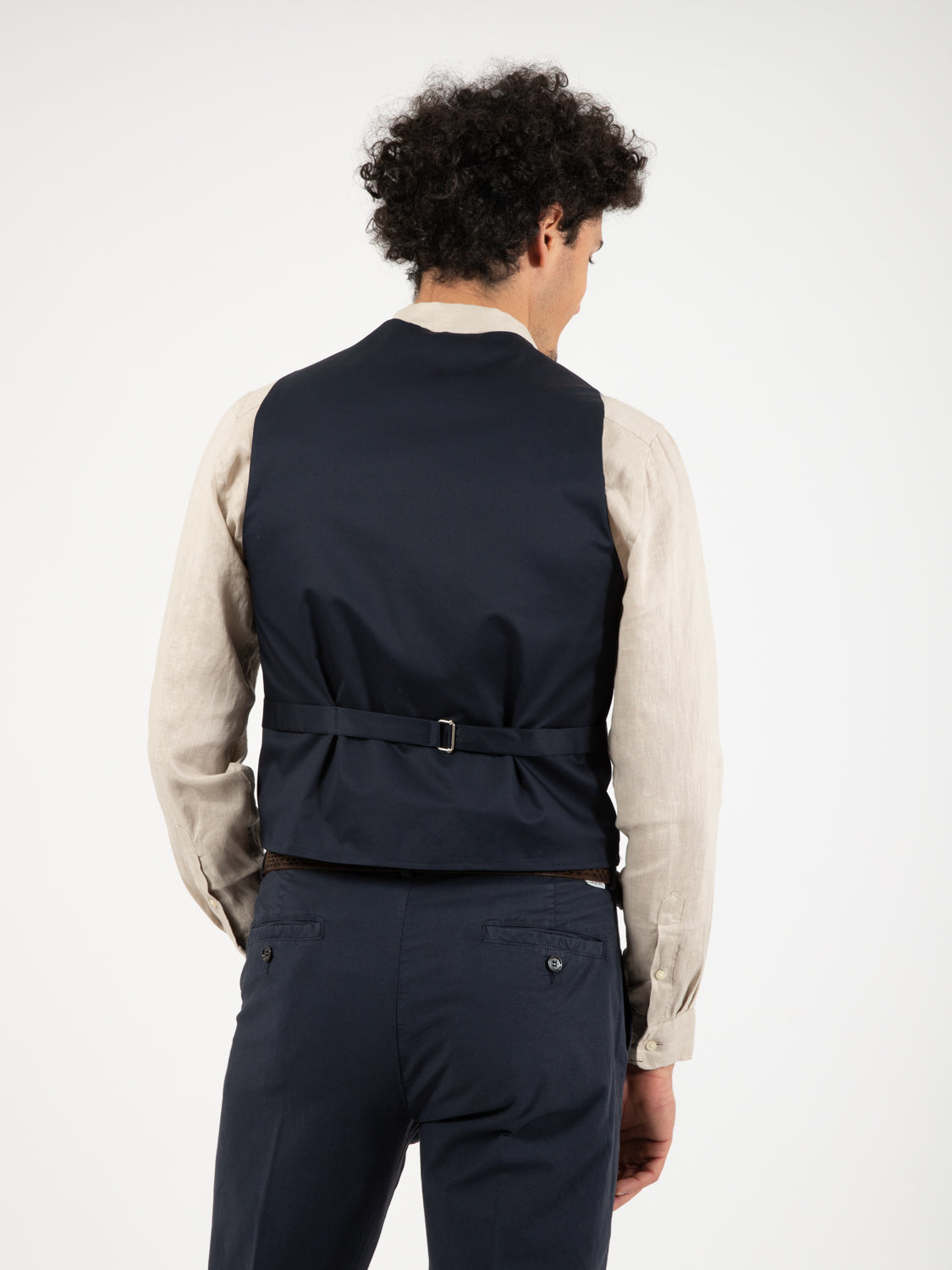 Gilet microfantasia blu