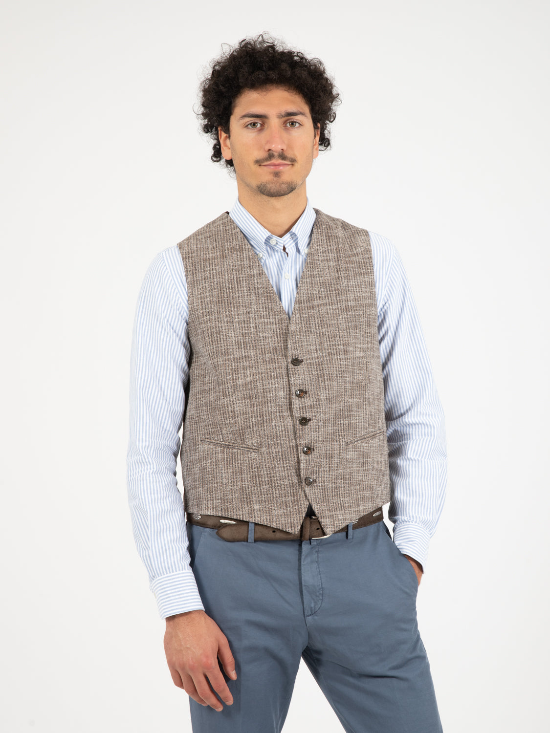 Gilet microfantasia moro