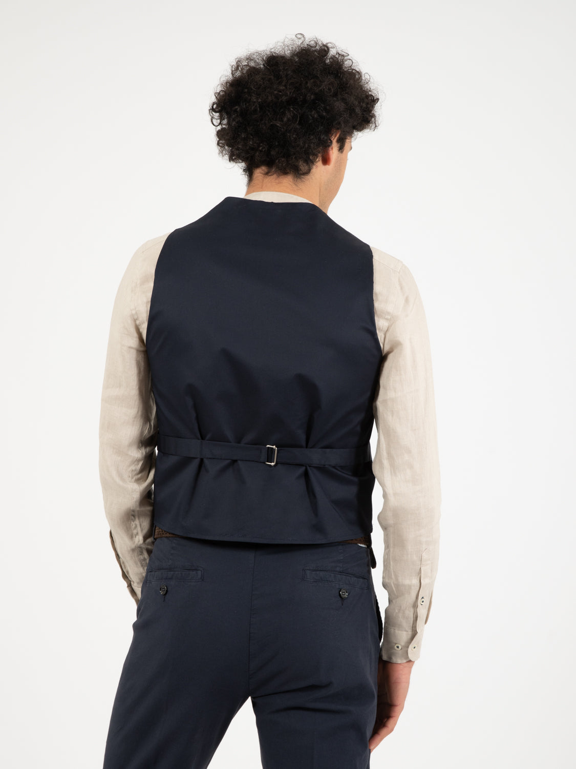 Gilet slim fit blu scuro