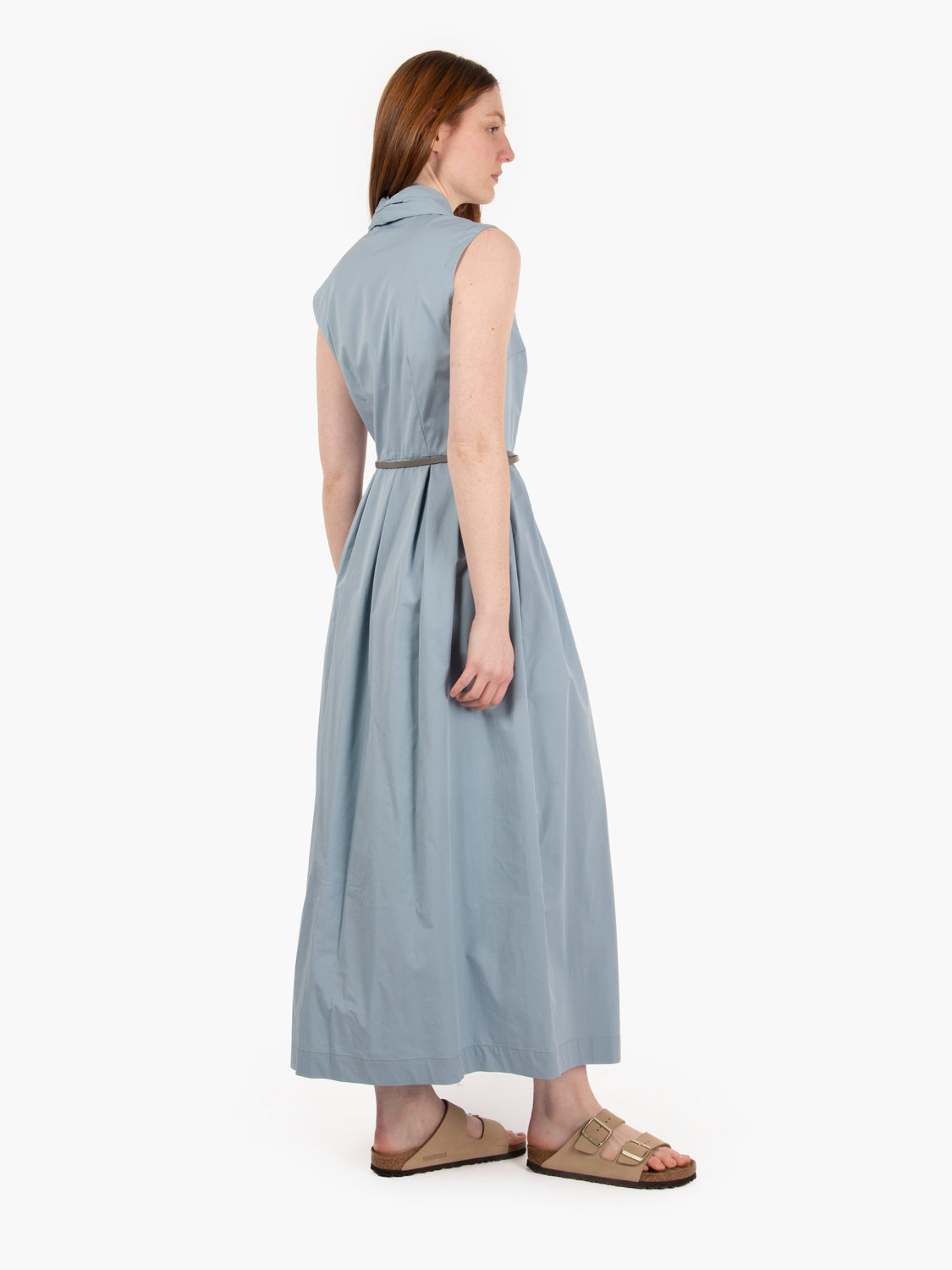 Long dress with blue buttons