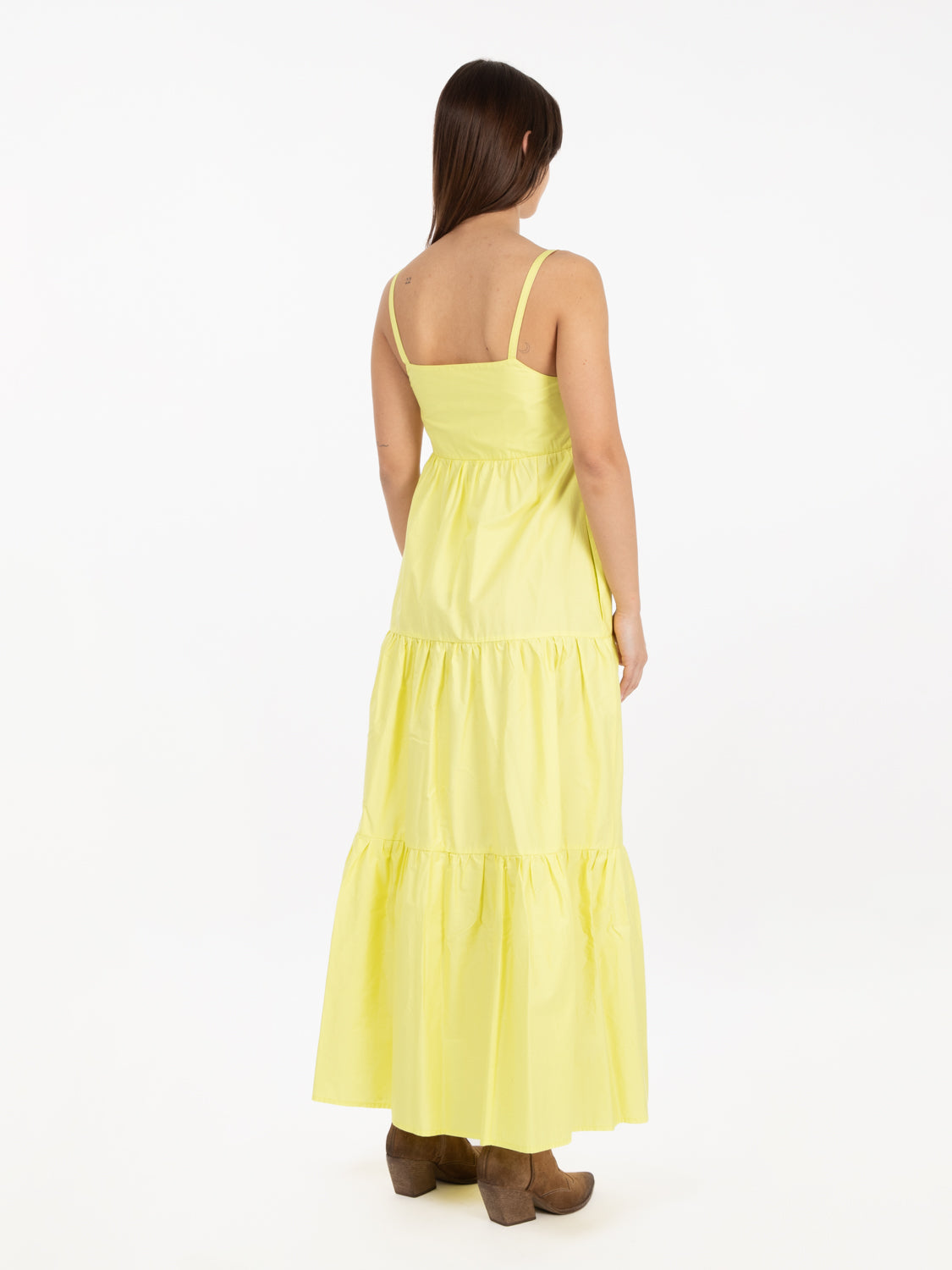 Abito lungo lime neon