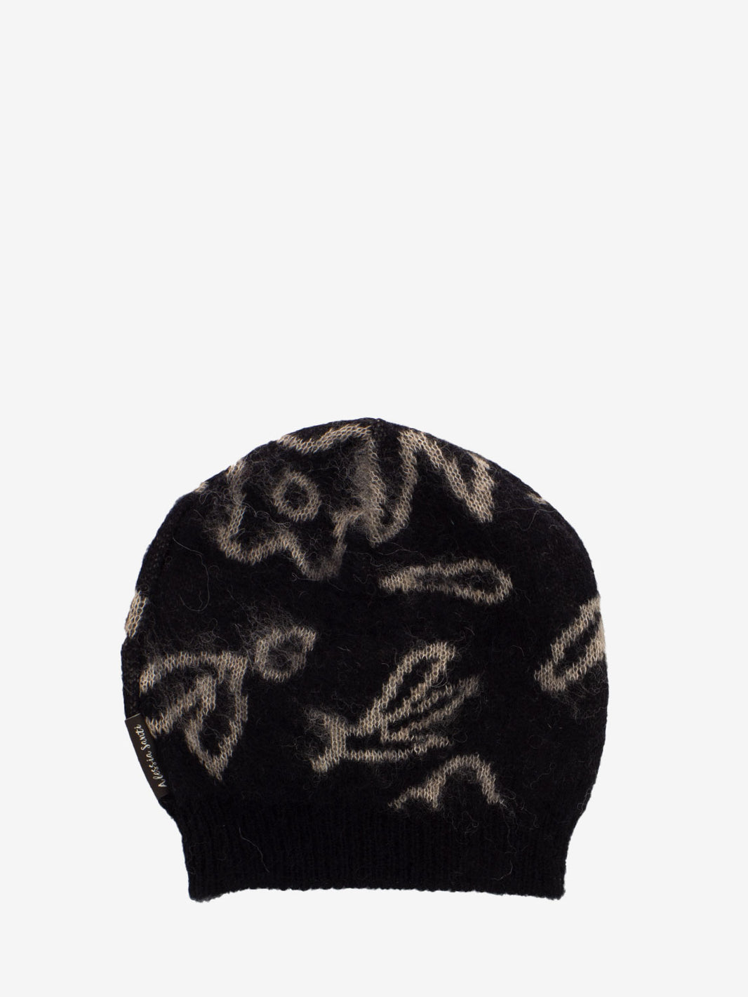 Black patterned hat