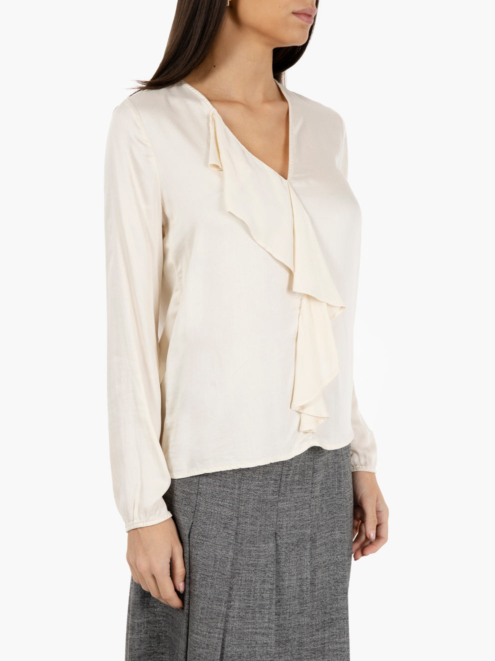 Butter ruffled blouse