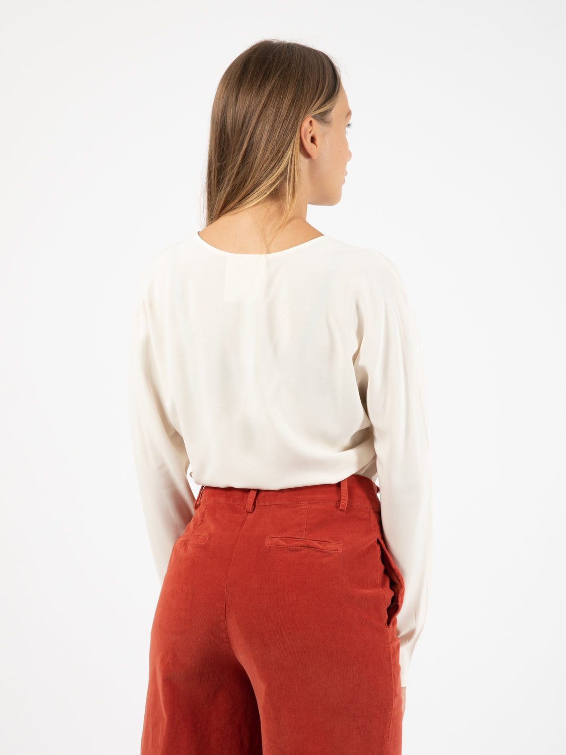 Blusa in viscosa burro