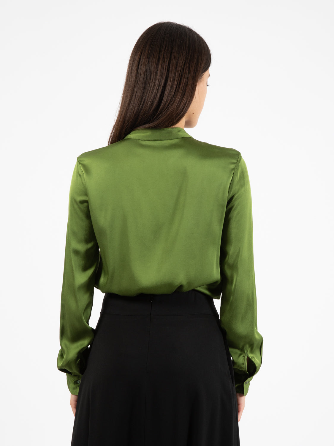 Camicia con rouches ginepro
