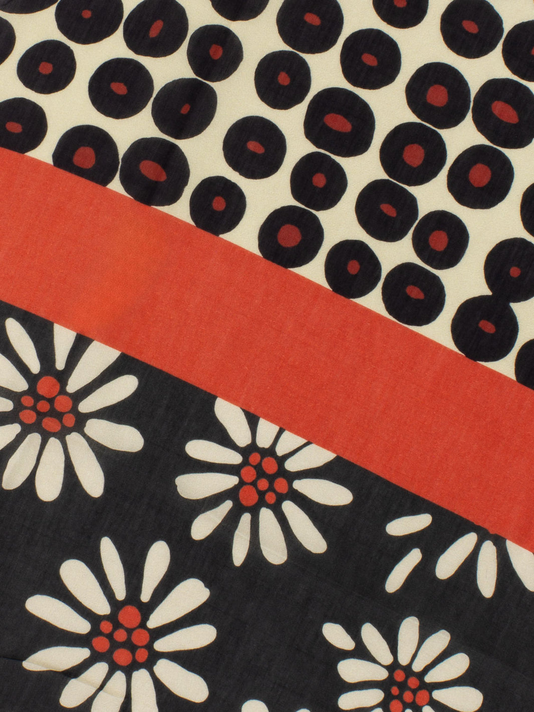 Chalkboard Print Scarf / Red