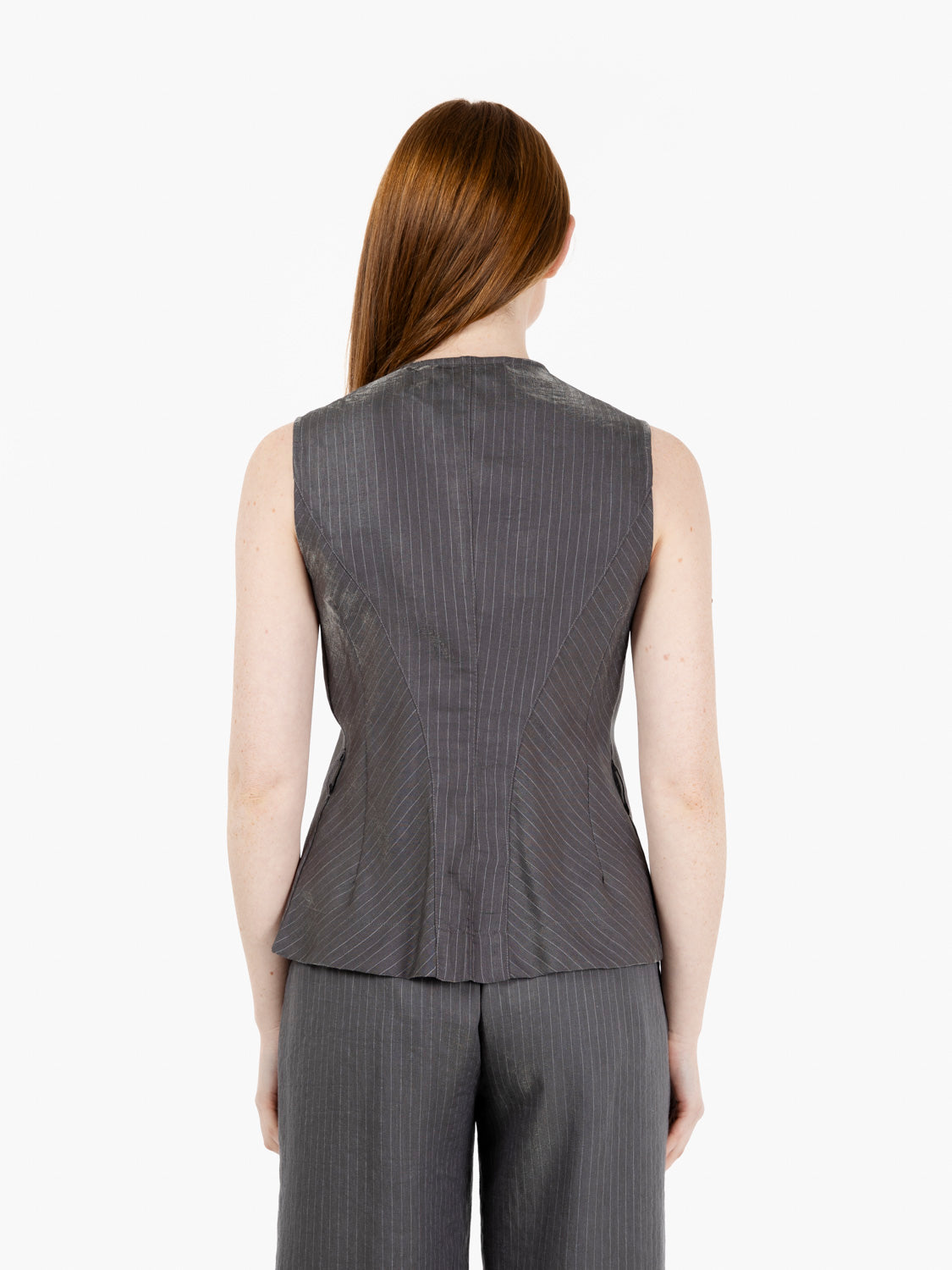 Gilet gessato grigio