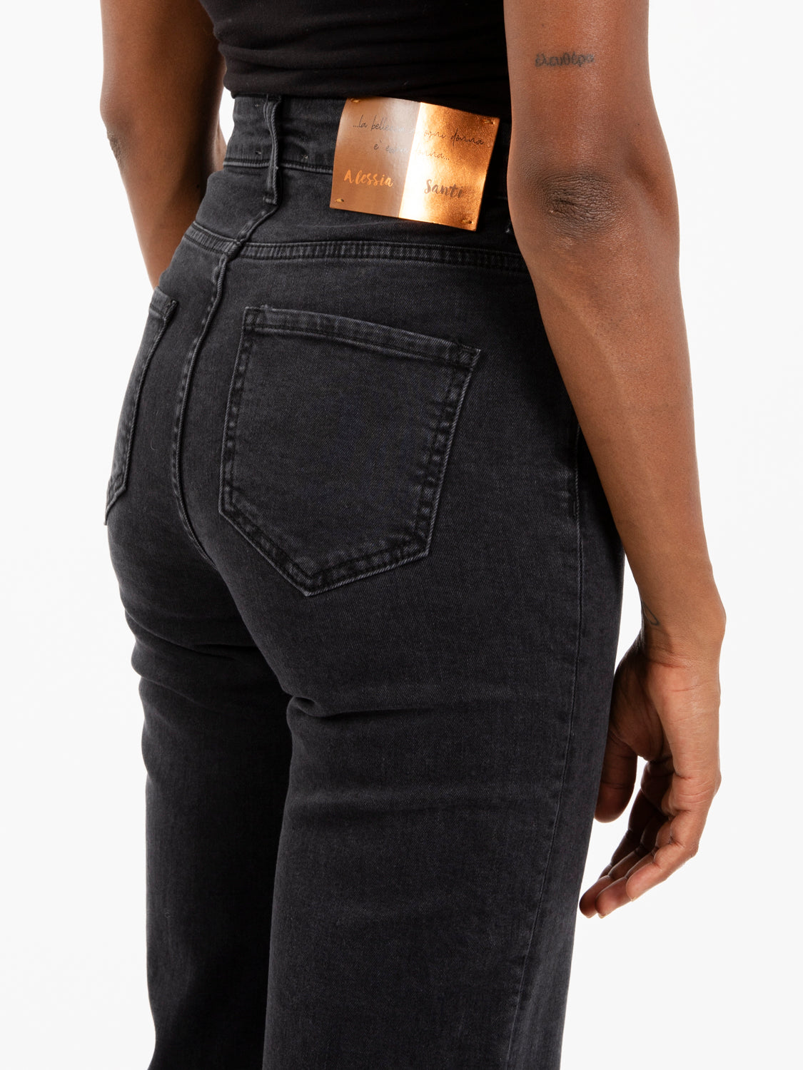 Jeans wide leg neri